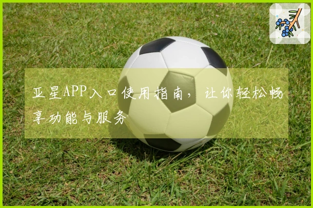亚星APP入口使用指南，让你轻松畅享功能与服务